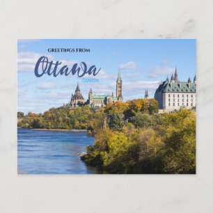 Cartão Postal Saudações de Ottawa Canada Scencard