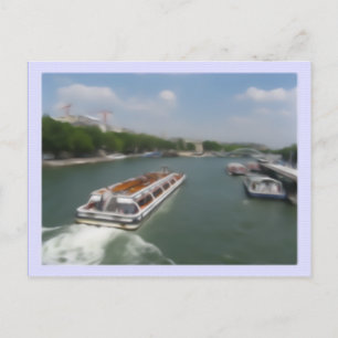 Cartão Postal Saudações de Paris (Rio Sena)