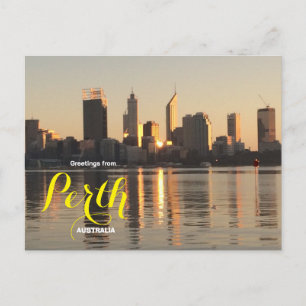 Cartão Postal Saudações de Perth Austrália Foto Cênica