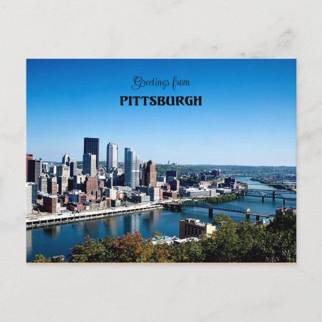 Cartão Postal Saudações de Pittsburgh (Frente)