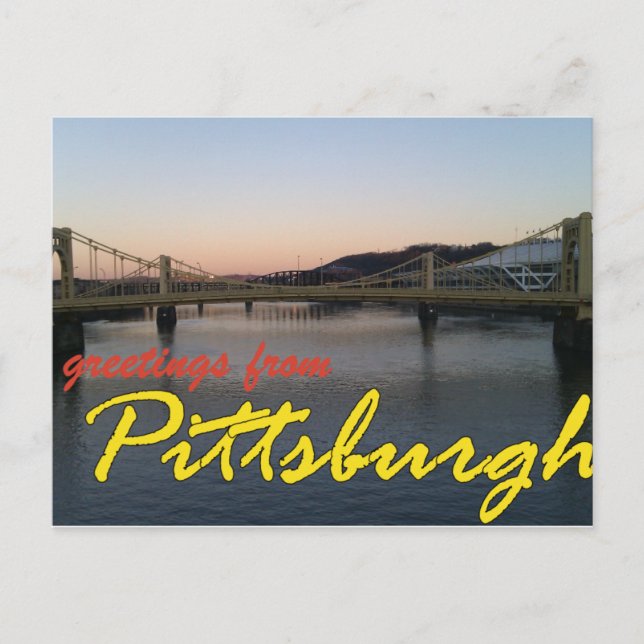 Cartão Postal Saudações de Pittsburgh (Frente)