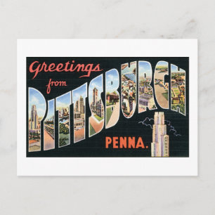 Cartão Postal Saudações de Pittsburgh, Penna