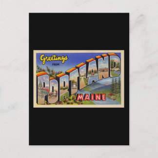 Cartão Postal Saudações de Portland Maine