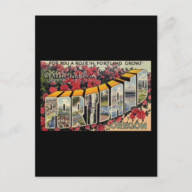 Cartão Postal Saudações de Portland Oregon (Frente)