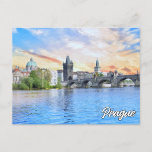Cartão Postal Saudações De Praga, República Checa
