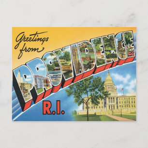 Cartão Postal Saudações De Providence, Rhode Island