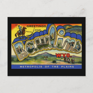 Cartão Postal Saudações de Rawlins Wyoming