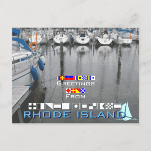 Cartão Postal Saudações de Rhode Island
