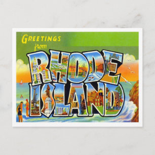 Cartão Postal Saudações De Rhode Island