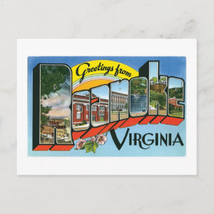 Cartão Postal Saudações de Roanoke, Virgínia