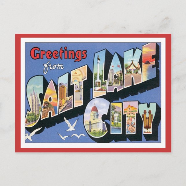 Cartão Postal Saudações De Salt Lake City Utah (Frente)