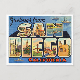 Cartão Postal Saudações de San Diego, Viagem da Califórnia