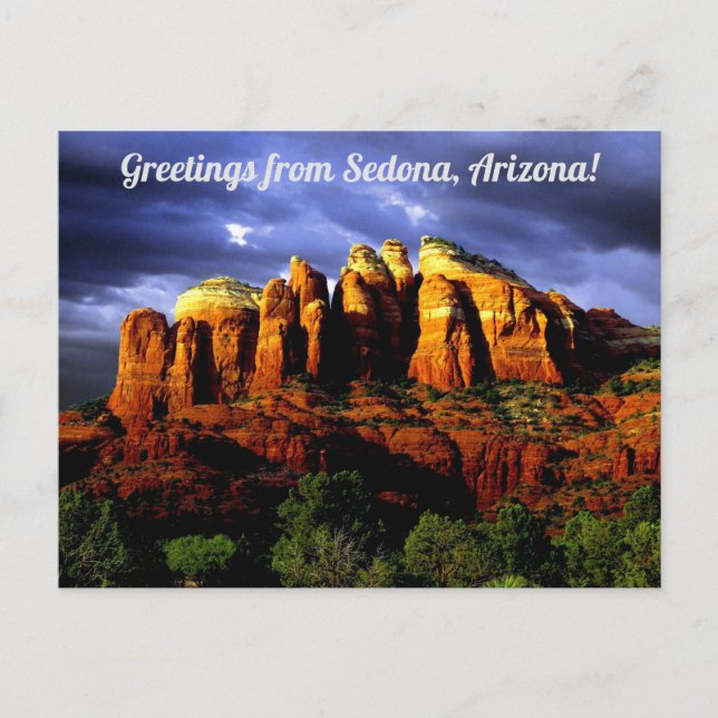 Cartão Postal Saudações de Sedona, Arizona (Frente)