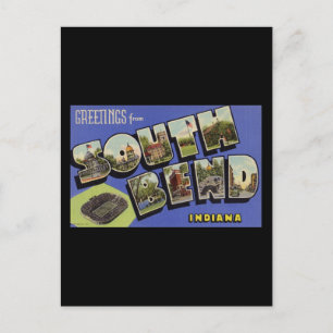 Cartão Postal Saudações de South Bend Indiana