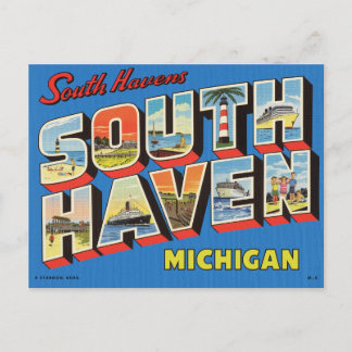 Cartão Postal Saudações de South Haven, Michigan