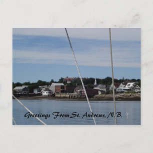 Cartão Postal Saudações de St. Andrews, N.B.