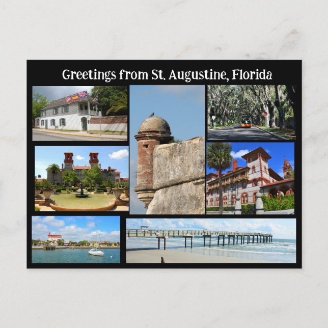 Cartão Postal Saudações de St. Augustine  (Frente)