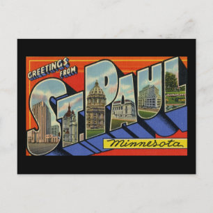 Cartão Postal Saudações de St. Paul Minnesota