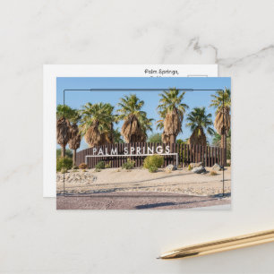 Cartão Postal Saudações de Sunny Palm Primavera, Califórnia