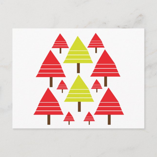 Cartão Postal Saudações de Temporada da Árvore de Natal (Frente)