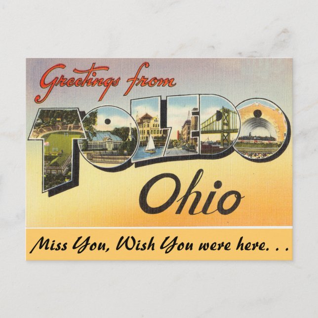 Cartão Postal Saudações de Toledo (Frente)