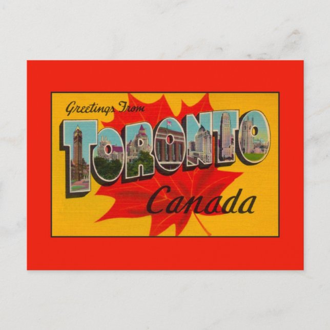 Cartão Postal Saudações de Toronto Ont. (Frente)