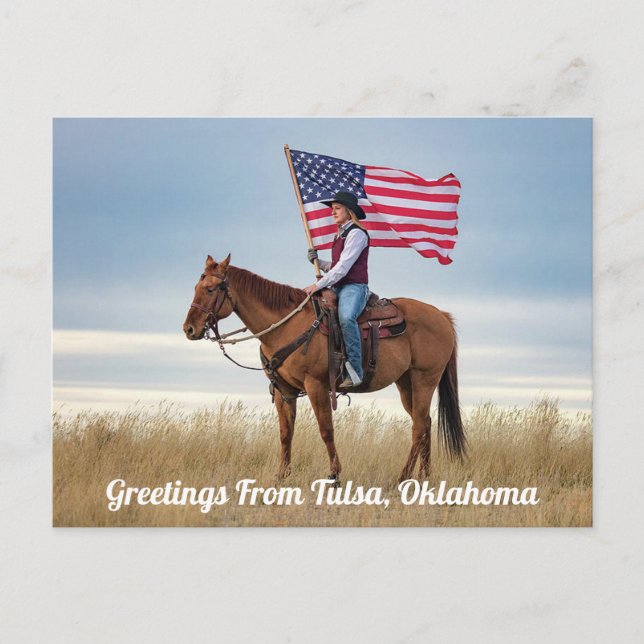 Cartão Postal Saudações De Tulsa, Cartão-Postal De Oklahoma (Frente)