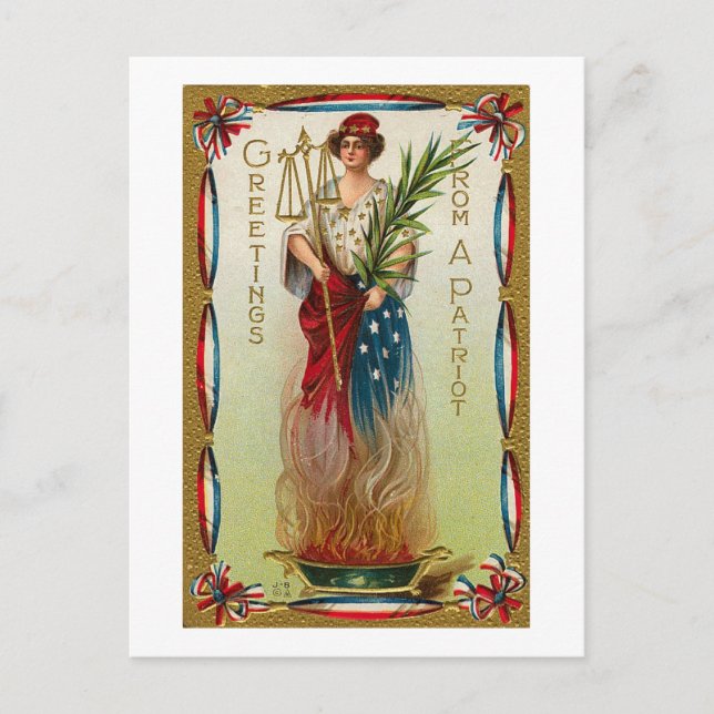 Cartão Postal Saudações de Um Patriota (Frente)