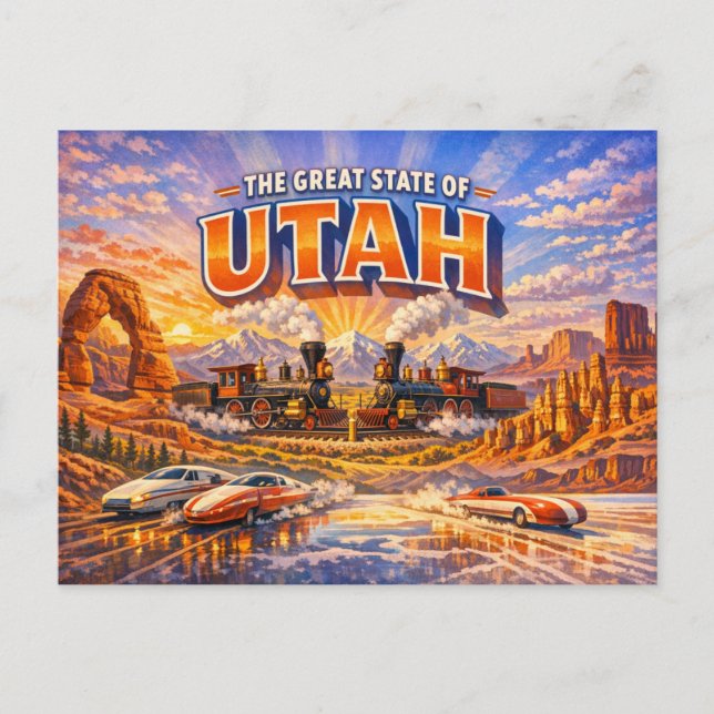 Cartão Postal Saudações de Utah  (Frente)