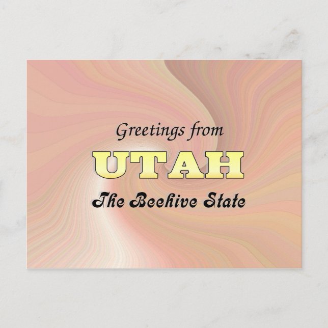 Cartão Postal Saudações de Utah (Frente)