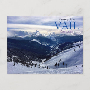 Cartão Postal Saudações de Vail Colorado Cênico