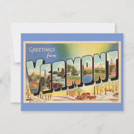Cartão Postal Saudações de Vermont