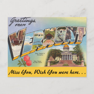 Cartão Postal Saudações de Vermont