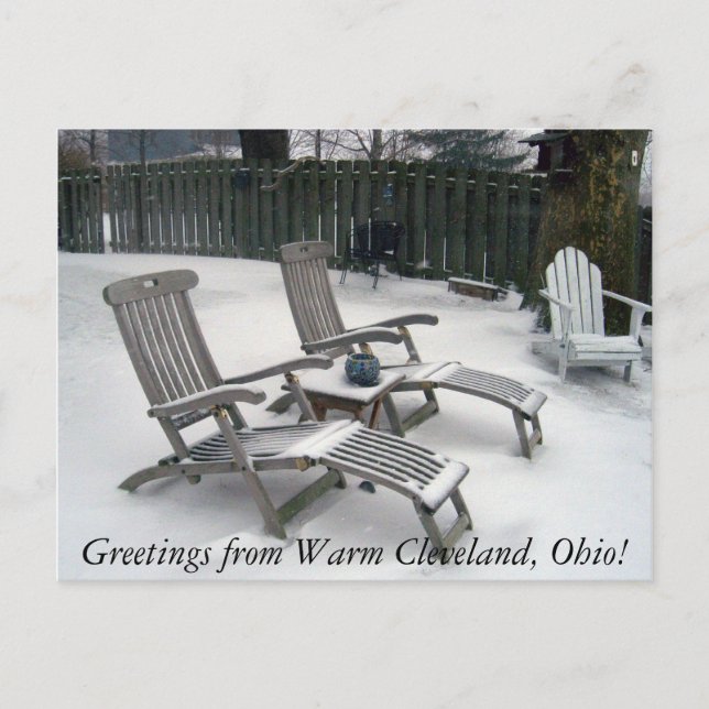 Cartão Postal Saudações de Warm Cleveland Ohio (Frente)