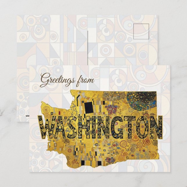 Cartão Postal Saudações de Washington (Frente/Verso)