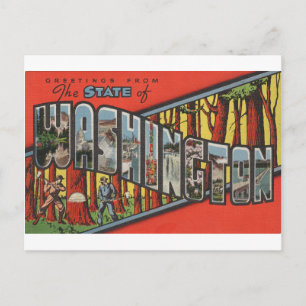 Cartão Postal Saudações De Washington