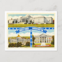 Saudações de Washington, D. C. Viagens vintage