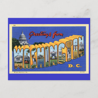 Cartão Postal Saudações De Washington DC!