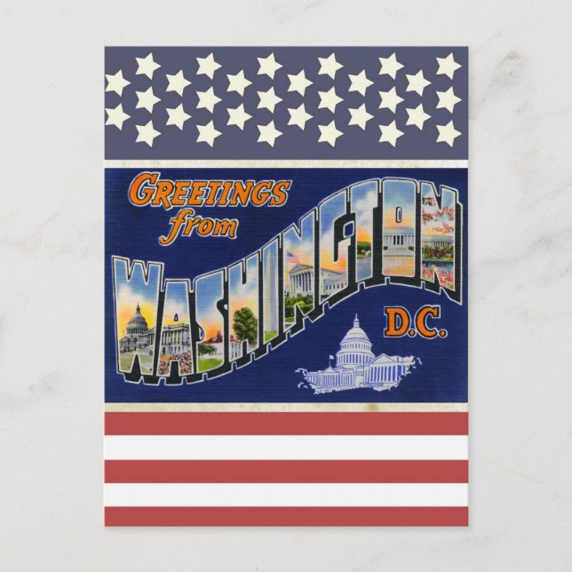 Cartão Postal Saudações De Washington DC! (Frente)