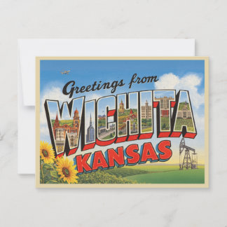 Cartão Postal Saudações de Wichita, Kansas