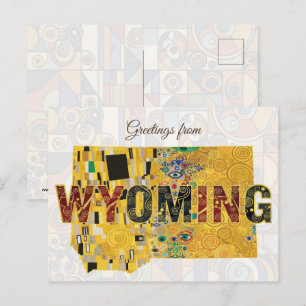 Cartão Postal Saudações de Wyoming