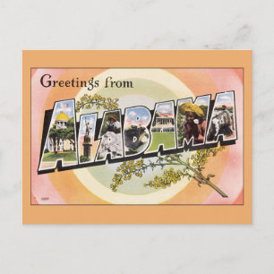 Cartão Postal Saudações do Alabama