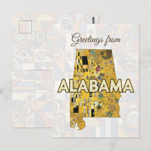 Cartão Postal Saudações do Alabama Vertical