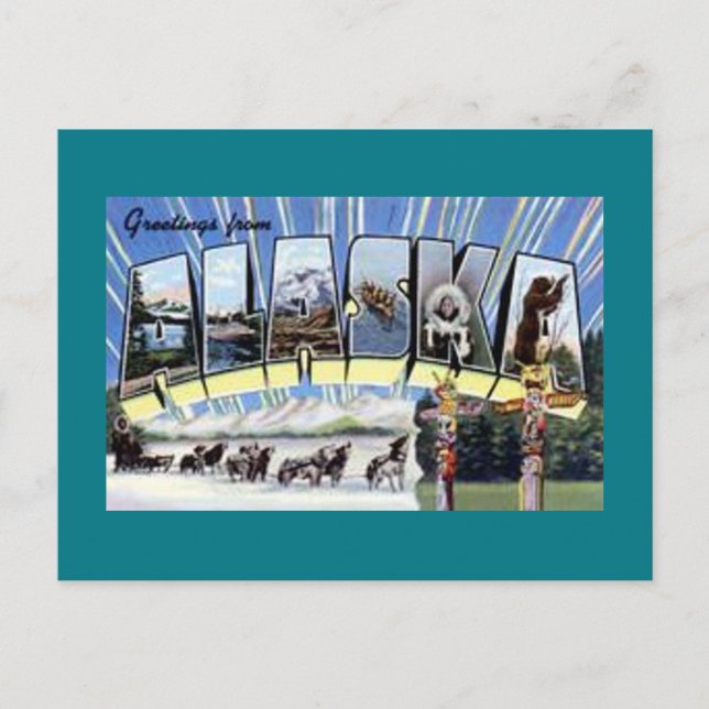 Cartão Postal Saudações Do Alasca (Frente)