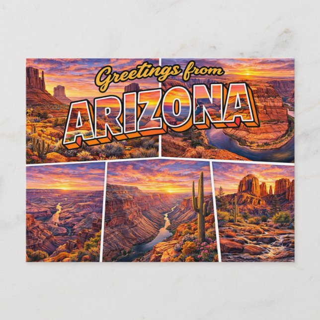Cartão Postal Saudações do Arizona (Frente)