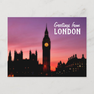 Cartão Postal Saudações do Big Ben de Londres, Inglaterra