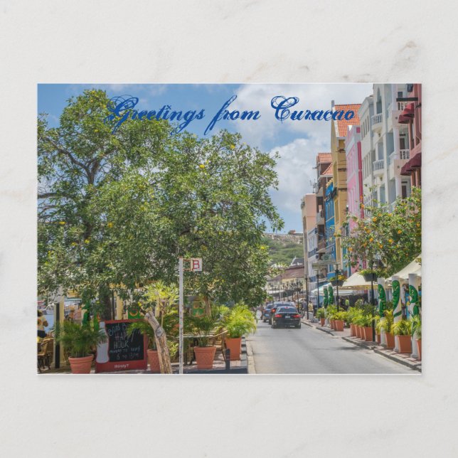 Cartão Postal Saudações do Cartão-Postal de Curaçao (Frente)
