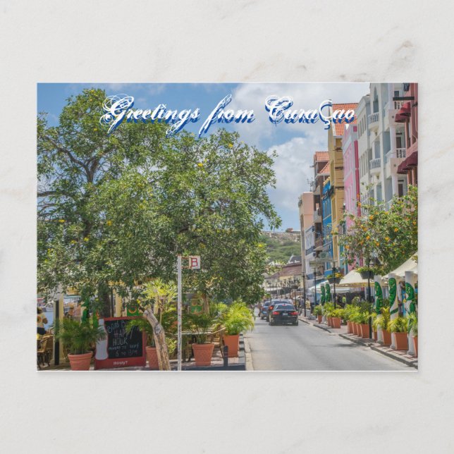 Cartão Postal Saudações do Cartão-Postal de Curaçao (Frente)