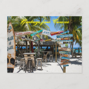 Cartão Postal Saudações do Cartão-Postal de Curaçao