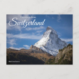 Cartão Postal Saudações do Cartão-postal de Matterhorn Suiça